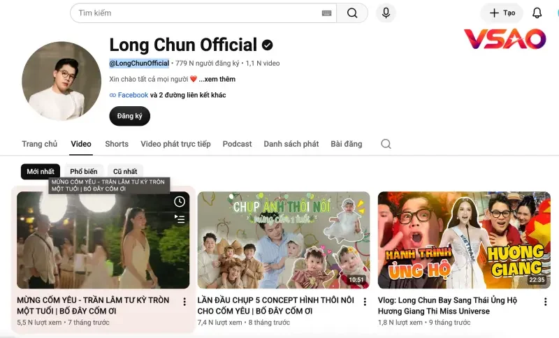 Trang Youtube Long Chun