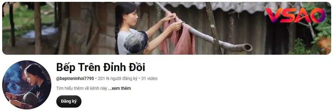 Kênh YouTube của Bếp Trên Đỉnh Đồi được đối chiếu