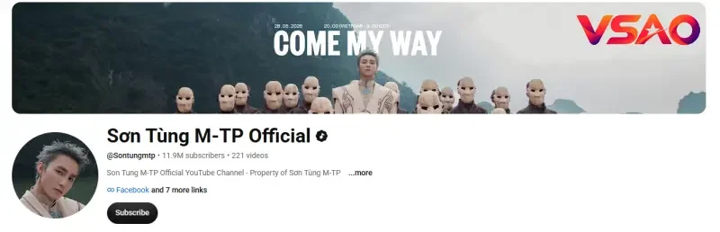Youtube là kênh sản phẩm nổi bật nhất của Sơn Tùng M-TP với gần 12 triệu lượt đăng ký