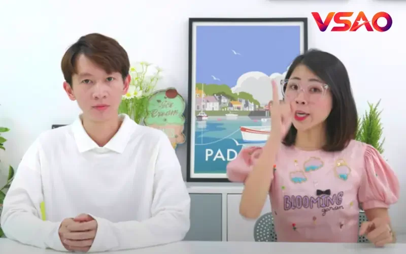 Thơ Nguyễn và cộng sự Tiểu Bảo Bảo trong quá trình làm nội dung