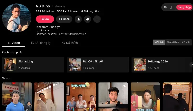 Tiktok Dino Vũ