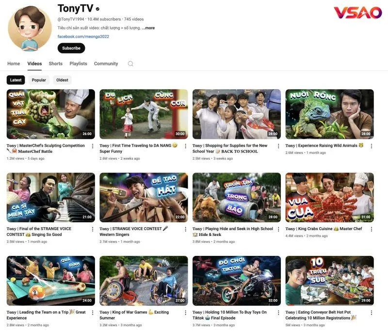 Các nền tảng chính thức của Tony TV