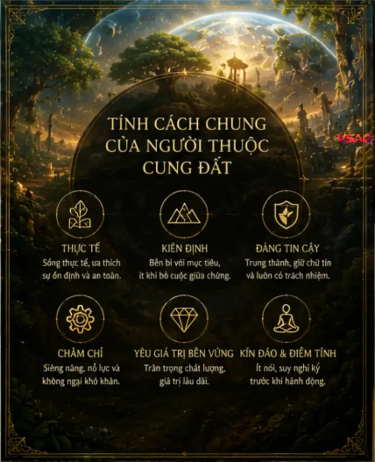 Tính cách chung của người thuộc cung Đất