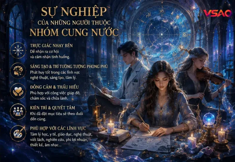 Sự nghiệp của những người thuộc nhóm cung Nước