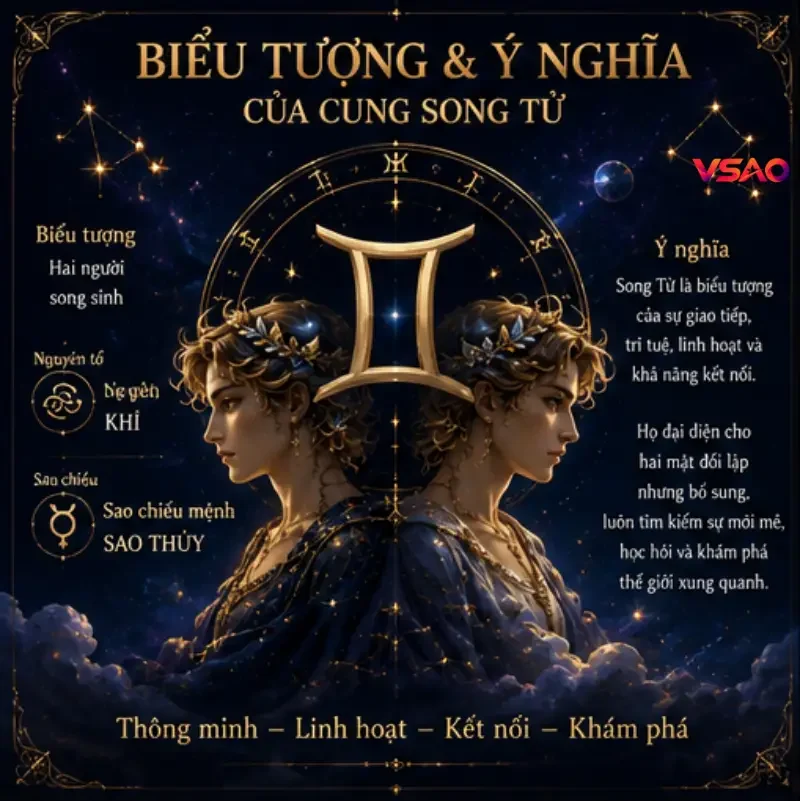 Biểu tượng và ý nghĩa của cung Song Tử