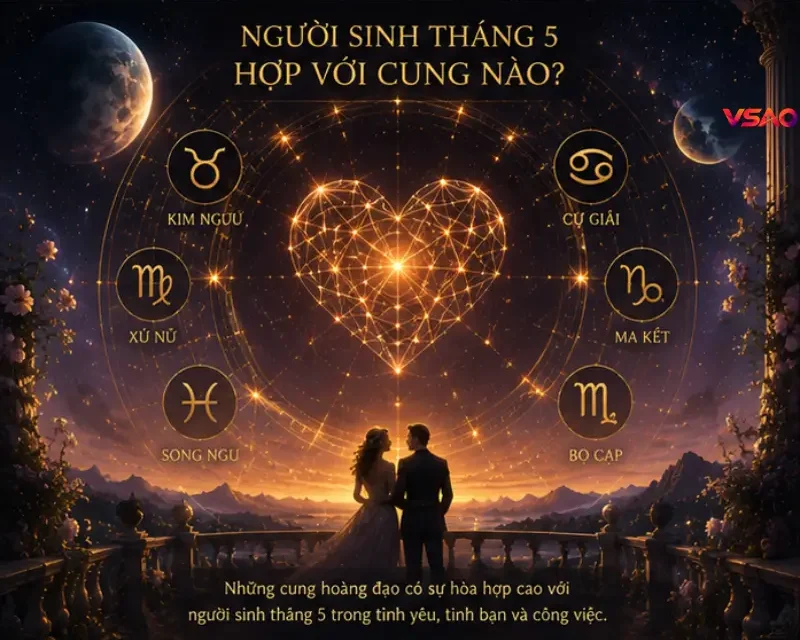Người sinh tháng 5 hợp với cung nào?
