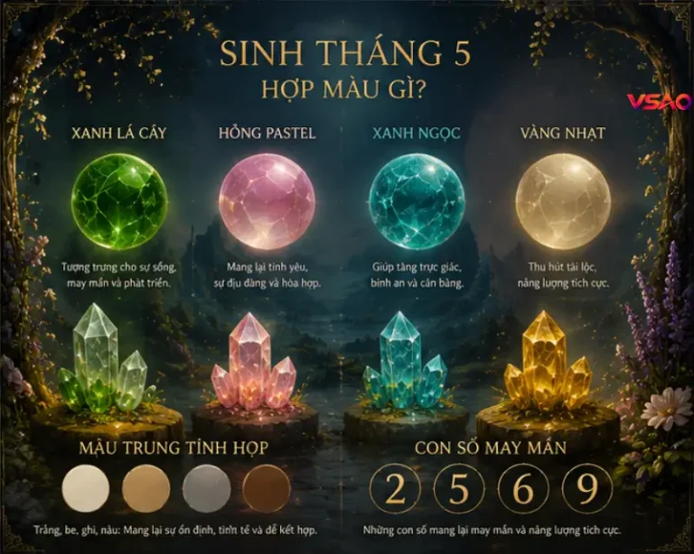 Sinh tháng 5 hợp màu gì?