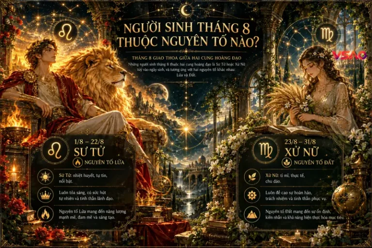Người sinh tháng 8 thuộc nguyên tố nào?