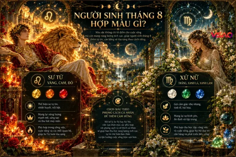 Người sinh tháng 8 hợp màu gì?